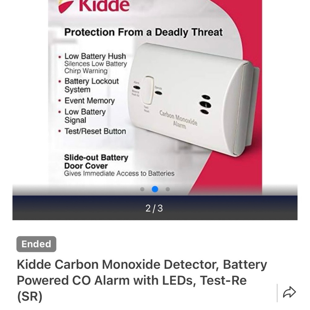 Kidde White Carbon Monoxide Detector